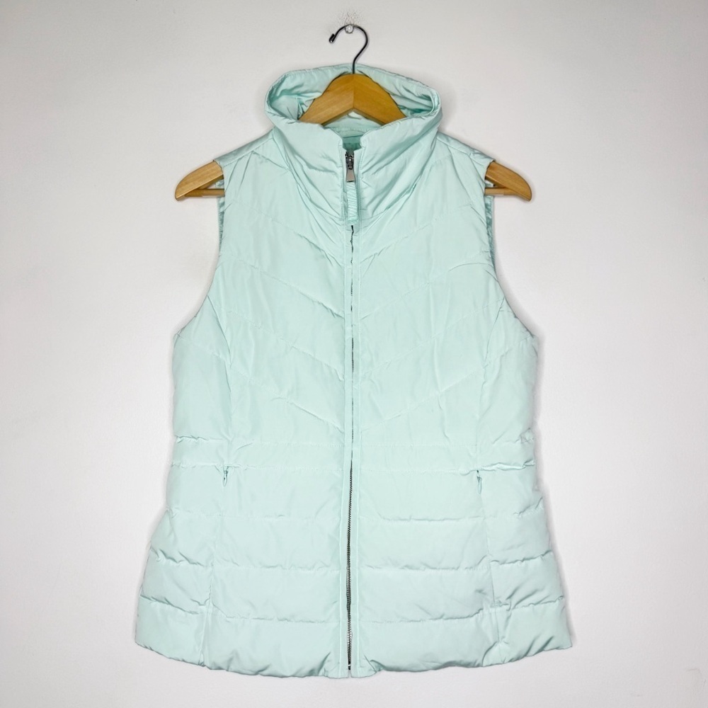 Talbots Mint Green Puffer Vest Jacket Size Small